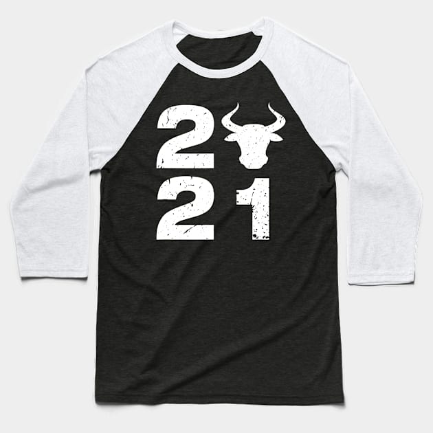 Bull 2021 Year of the Ox Chinese Zodiac New Year 2021 Casual Baseball T-Shirt by ruffianlouse